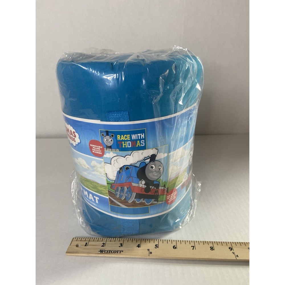Thomas & Friends Race with Thomas Kids Nap Mat Blue 46x20 w Pillow - Picture 13 of 15